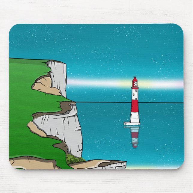Beachy Head lighthouse English Channel Mouse Pad (Front)