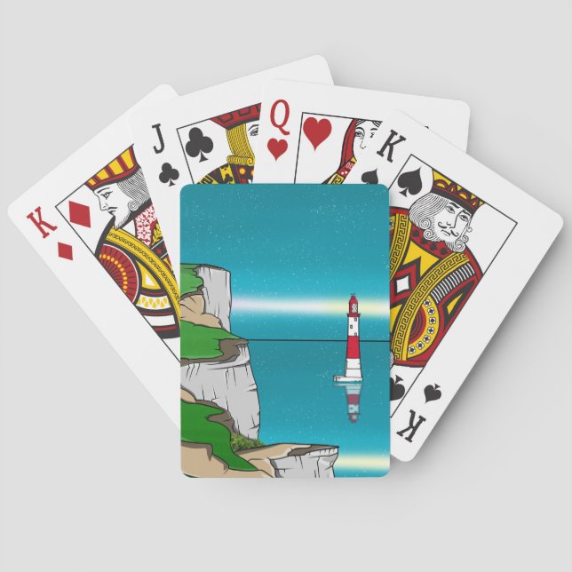 Beachy Head lighthouse English Channel Playing Cards (Back)