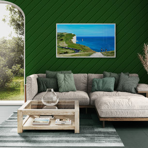 Beachy Head Lighthouse, Seven Sisters, England Canvas Print