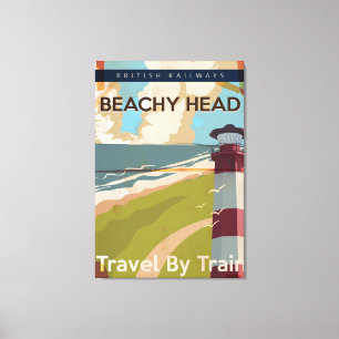 Beachy Head Vintage Travel poster Canvas Print