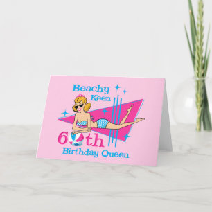 Beachy Keen 60th Birthday Card