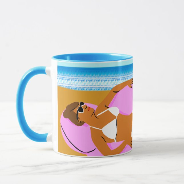 Beachy Keen - Pink Mug (Left)