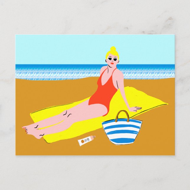 Beachy Keen - Yellow Postcard (Front)