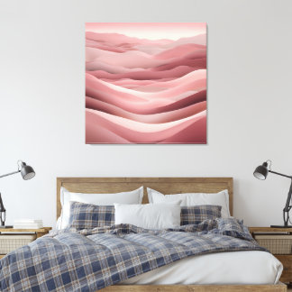Beachy Pink AI art Canvas Print