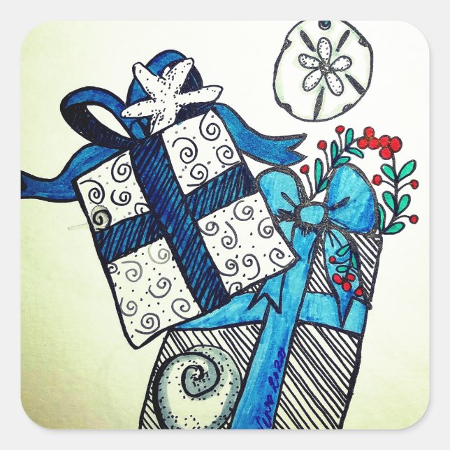 Beachy Presents Sticker (Front)