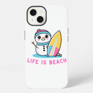 Beachy Snowman Vibes iPhone 13 Case