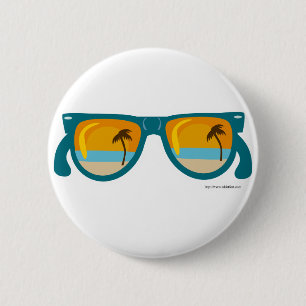 Beachy Sunglasses 2 Inch Round Button
