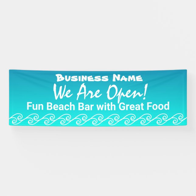 Beachy Theme Re-Open America Banner (Horizontal)