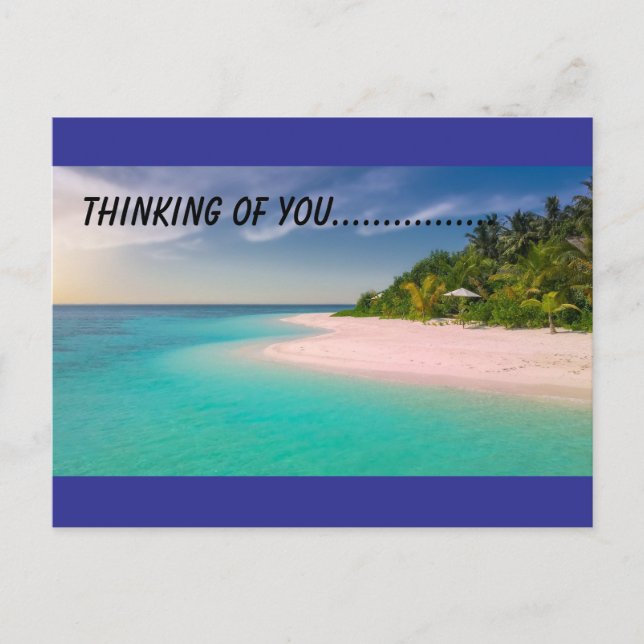 beachy thinking of you  postcard (Front)
