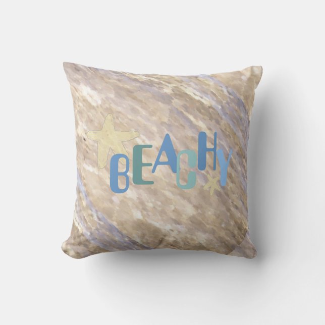 Beachy Throw Pillow (Front)