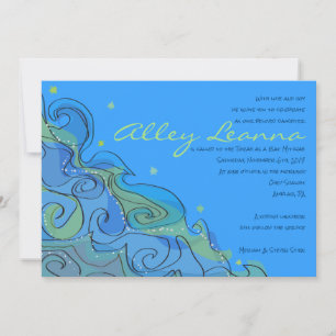 BEACHY WAVE Bar Bat Mitzvah Invitation