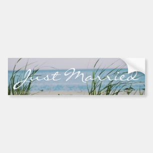 Beachy Wedding Bumper Sticker