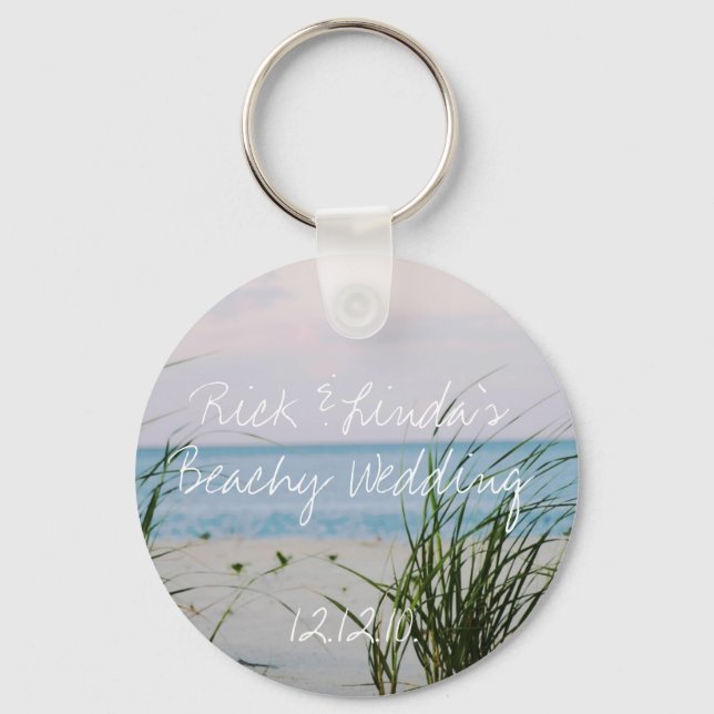 Beachy Wedding Keychain (Front)