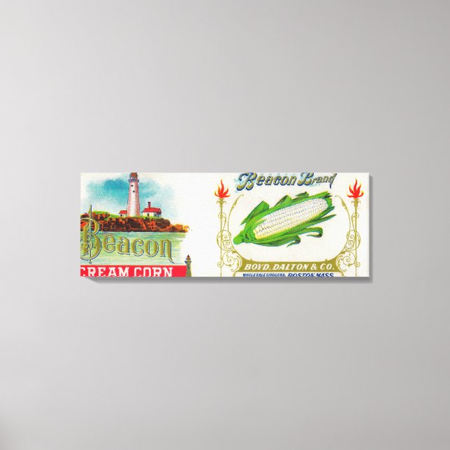 Beacon Corn Label Canvas Print (Front)
