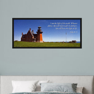 Beacon of Southeast Block Island ( With Words)) Poster