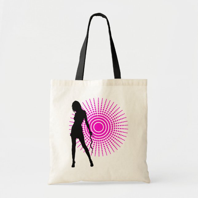 Bead diva (black) tote bag (Front)
