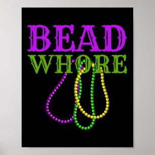 Bead Funny Adult Humour Mardi Gras Carnival Costum Poster