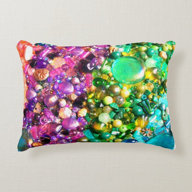 Bead mosaic accent pillow (Front)