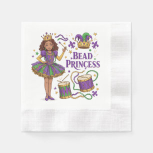 Bead Princess - Mardi Gras Napkin