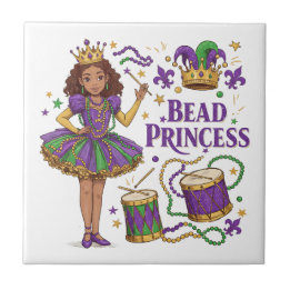 Bead Princess - Mardi Gras Tile