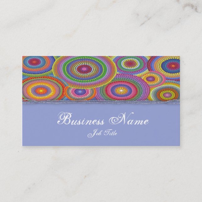 Beaded colours elegant business card (Front)
