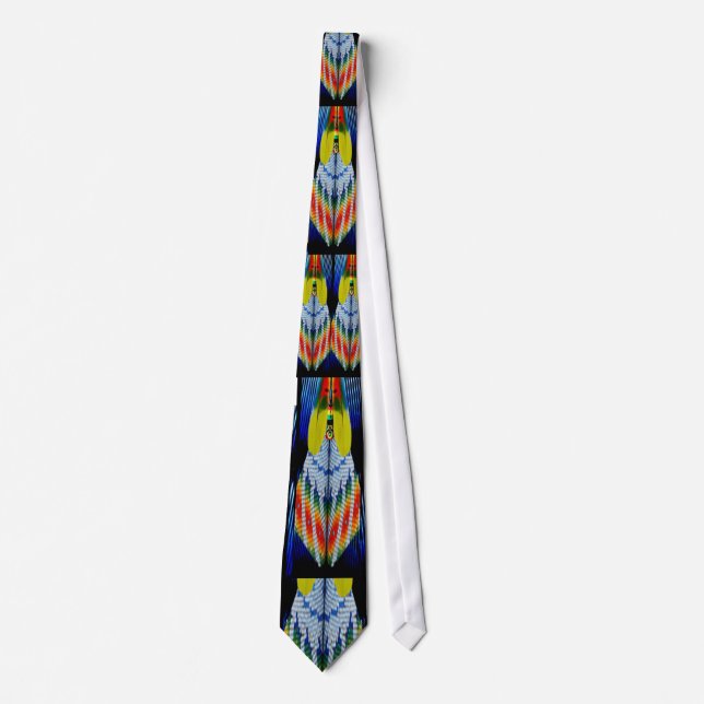Beaded Feather Design Tie (Front)