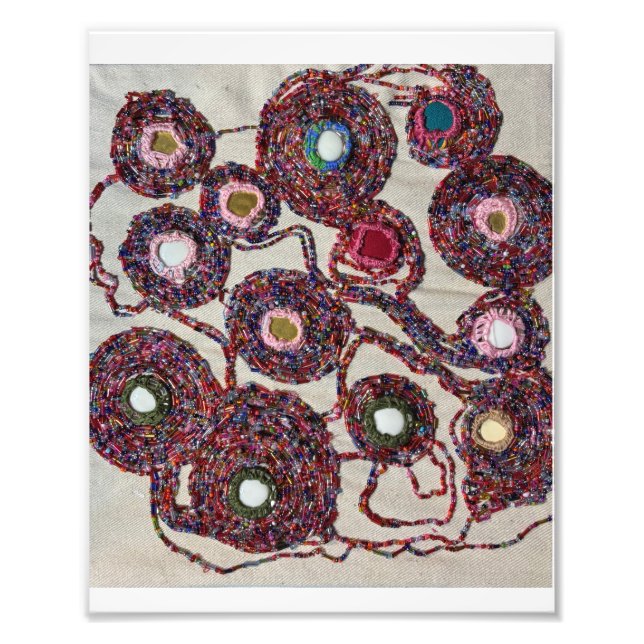 Beaded flowers.  photo print (Front)