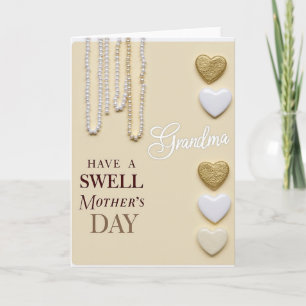 Beaded Grandma Mothers Day Card
