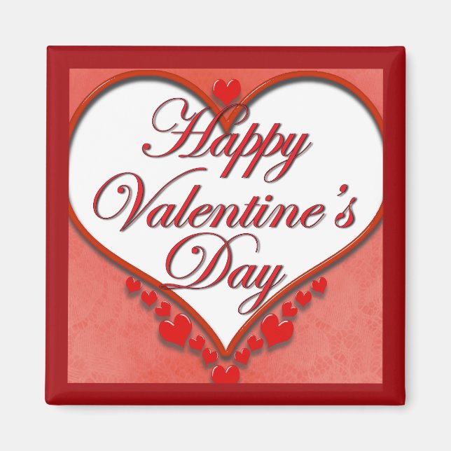 Beaded Heart Valentine Magnet (Front)