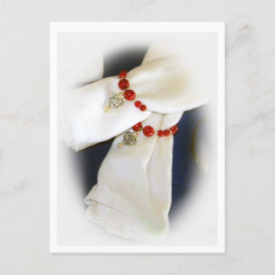 Beaded Napkins Invitation Postcard