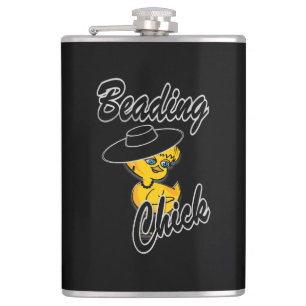 Beading Chick #4 Hip Flask