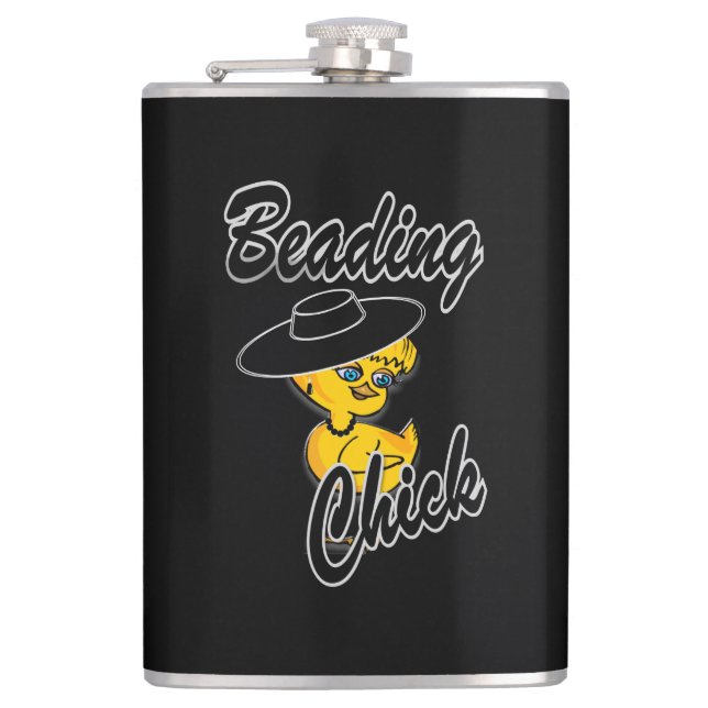 Beading Chick #4 Hip Flask (Front)