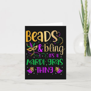 Beads And Bling It's A Mardi Gras Thing Carnival M Card