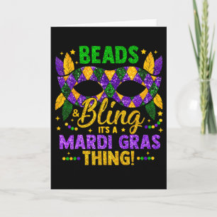 Beads And Bling It's A Mardi Gras Thing Carnival M Card