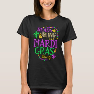 Beads & Bling It's a Mardi Gras Thing Leopard Mard T-Shirt