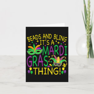 Beads Bling Mardi Gras Thing Carnival Party Men Wo Card