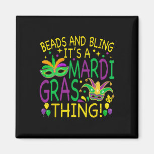 Beads Bling Mardi Gras Thing Carnival Party Men Wo Magnet