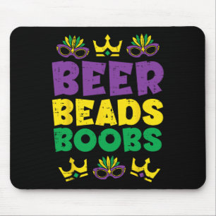 Beads Funny Louisiana Nola Mardi Gras Men Guys Him Mouse Pad