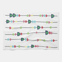 Beads on Strings Tea Towel