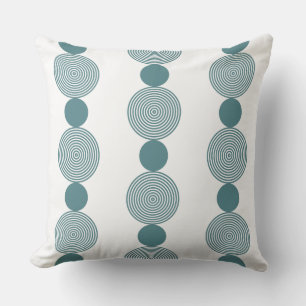 Beads Pattern In Grey And White  Throw Pillow