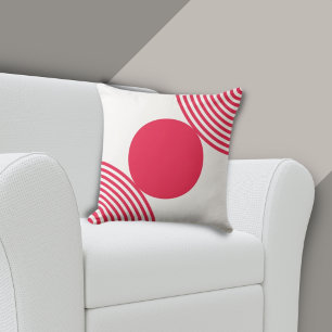 Beads Pattern In Pink and White - Throw Pillow