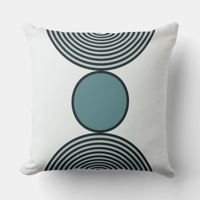 Beads Pattern In Shades Of Grey Throw Pillow (Front)