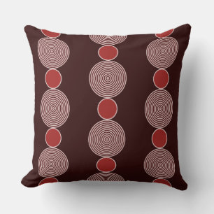Beads Pattern In Shades Of Red - Throw Pillow