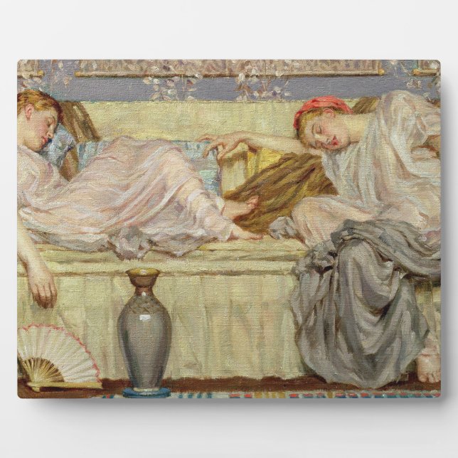 Beads (study), c.1875 (oil on canvas) plaque (Front)