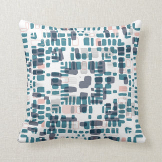 Beads teal throw pillow