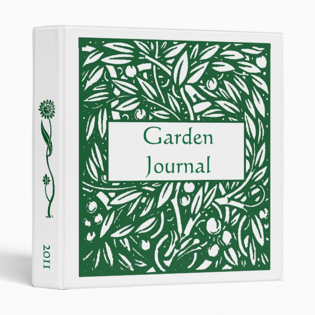 Beadsley Art Nouveau Garden Journal Binder (Front/Spine)