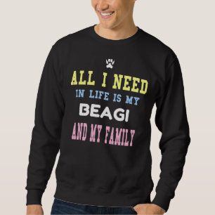 Beagi Family Mom Dad Love Beagle Corgi Sweatshirt