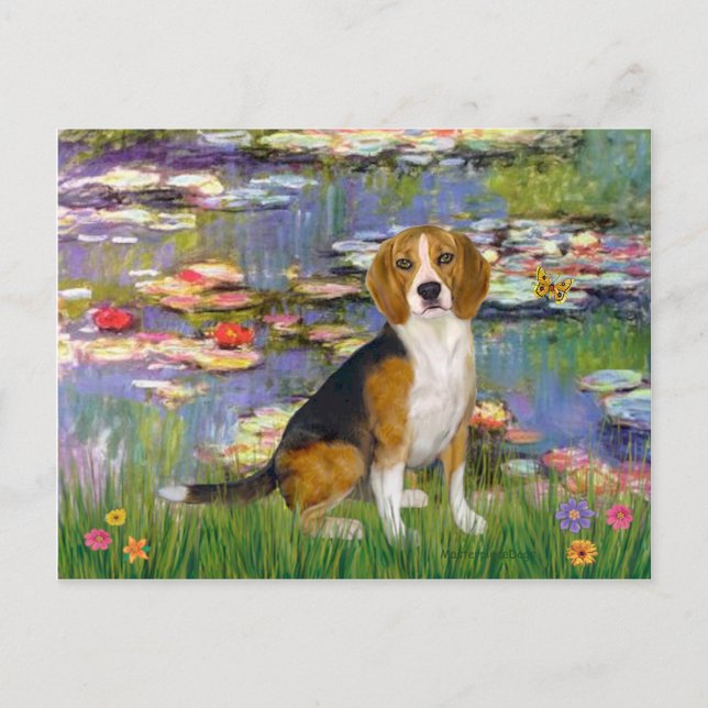 Beagle 7 - Lilies 2 Postcard (Front)
