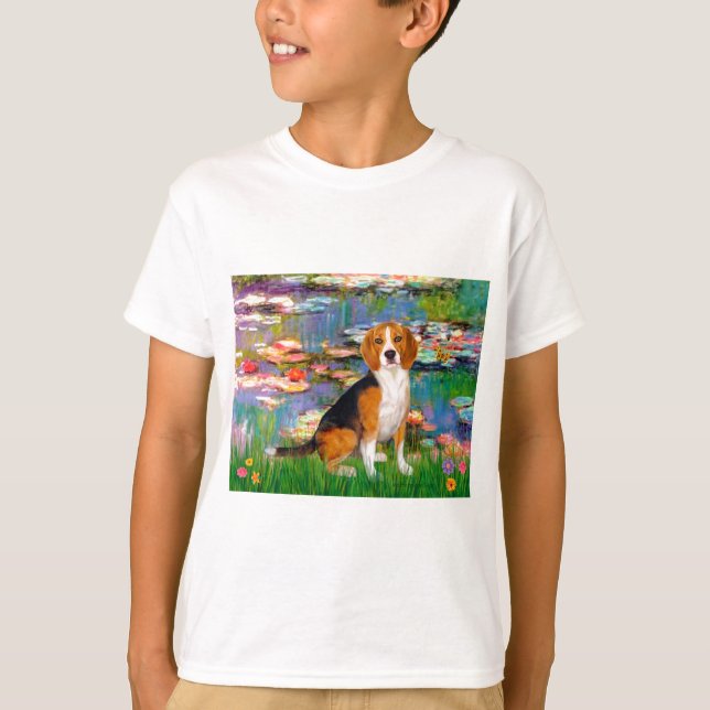 Beagle 7 - Lilies 2 T-Shirt (Front)