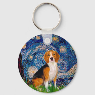Beagle 7 - Starry Night Keychain